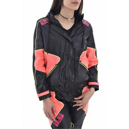 Philipp Plein Hooded zipped sweatshirt Sort, Dame Damejakker