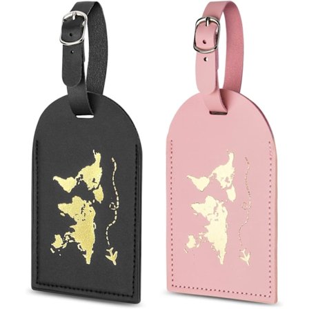 2 stk. bagagemærker, Mr. og Mrs. kuffert ID-mærker, Mr. og Mrs. Leath