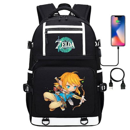 Zelda-Link Print Ryggsekk for Tenåringer og Studenter - Skolesekk, Boksekk for Menn og Kvinner