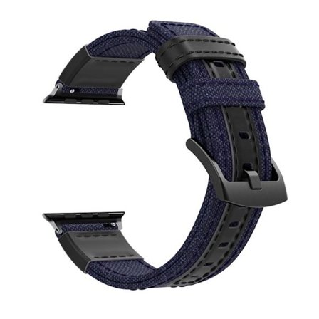 Apple Watch (45 mm) snyggt klockarmband i nylon - Blå