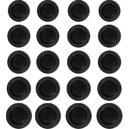 20 stk. sorte gummibesparelsesbøsseprop, sparegrisprop, gummibesparelsesbøsseprop, gummilåg, runde propper (5 størrelser)