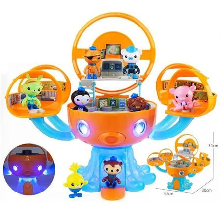 Octonauts Octopus Castle Shark Eventyrlekesett Kaptein Barnaby Peso Quazi Actionfigur Scenemodell