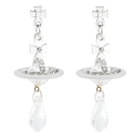 Saturnus Örhängen Planet Saturnus Crystal Drop Dangle Örhängen Wedd Gold