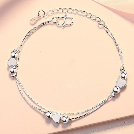 Silver Plating Armband Justerbar Storlek Charm Mode Alla Hjärtans Dag Smycken Present Till Kvinnor