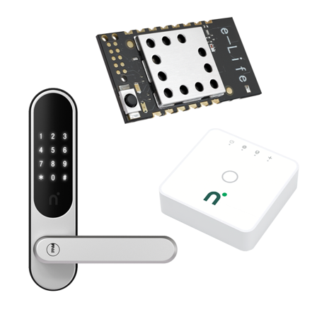 Nimly Touch Pro Black/Silver + Connect Module & Connect Gateway Kodelås, Alarm & sikkerhet