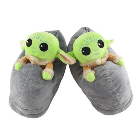 Unisex aikuiset Star Wars Grogu talvitossut sisäkäyttöön täytetyt pehmokengät Eu35-42