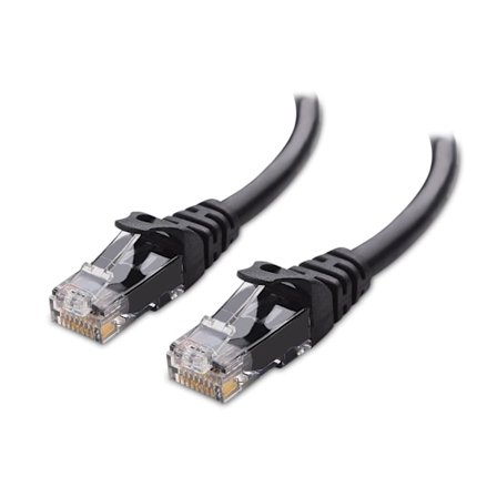 Snagless Cat 6 Ethernet-kabel 4,3 m (Cat 6-kabel, Cat6-kabel, internetkabel, netværkskabel) i sort