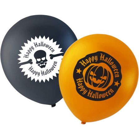 Halloween balloner - balloner Happy Halloween sjove og skræmmende dekorationer i sort og orange