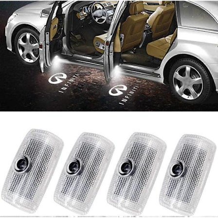4 st LED Billogo Lampor Spökljus Dörrljus Projektor Välkomsttillbehör Emblem Lampa För FX G M EX QX Q60 Q70 Kompatibel[D]
