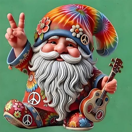 Diamantmaling – 5D Rund Full Drill Nisse Kunstsett for Nybegynnere, DIY Veggdekorasjon – 30×30 cm