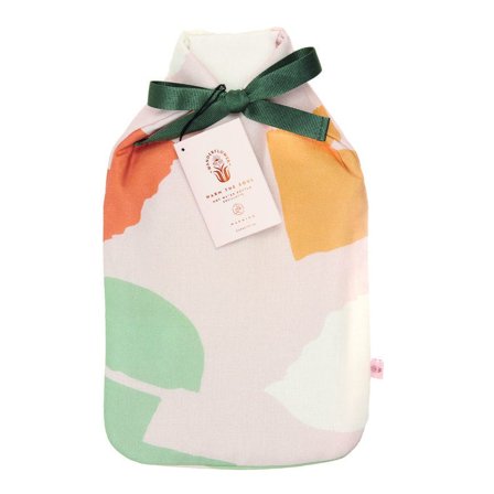 Wanderflower linen hot water bottle warming