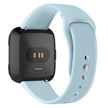 Fitbit Versa Lite klockband av silikon - Storlek: L / Babyblå Blå