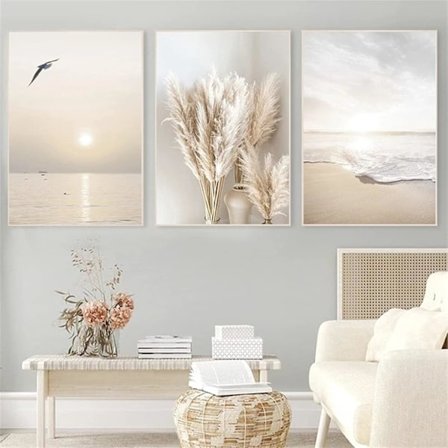Set med 3 väggposter, 30 x 40 cm Elegant, för vardagsrum, sovrum, N