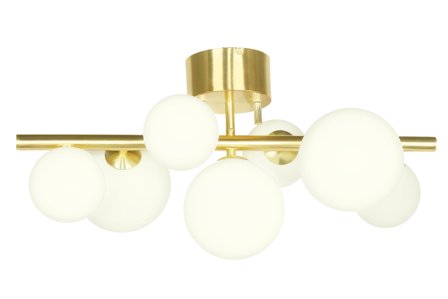 Aneta Lighting MOLEKYL plafond, matt messing/hvit