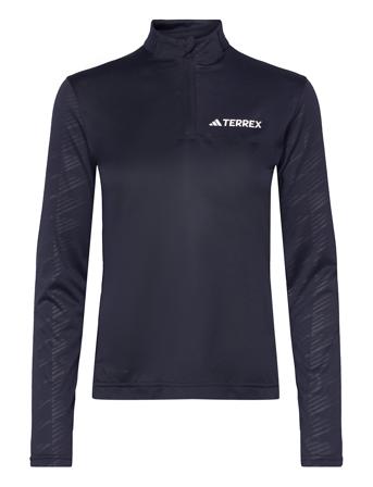 Terrex Multi Half-Zip Long-Sleeve Top T-shirts & Tops Fleeces & Midlayers Marineblå Adidas Terrex*Betinget Tilbud