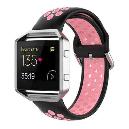 Udskiftelige Sport To-Tone Silikoneremme Kompatible med Fitbit Versa 2 / Versa / Versa Lite / Blaze