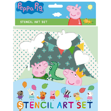 Peppa Pig 6 St Ritmallar Schabloner Pysselpaket Greta Gris