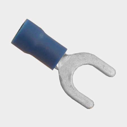 Isolierte Gabelkabelschuhe Skyllermarks, M5, passend für Kabel 1.5 - 2.5 mm², 10-Pack, blau - Boot