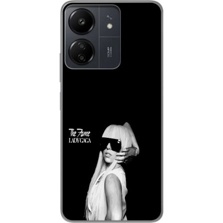 Yhteensopiva Puhelinkuori Xiaomi Redmi 13C Stranger Things juliste, jossa pyöräily siluetteja ja punainen salamamyrsky dramaattisessa retro -muodossa