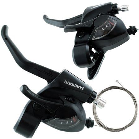 Shimano ST-EF41 3-nopeuksinen Vasemmanpuoleinen Vaihde/Jarrukahva, Musta