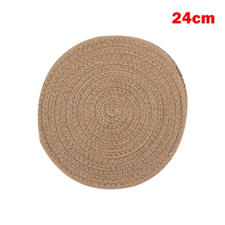 Rund Bomull Linne Cup Underlägg Värmebeständig Matbord Tallrik Matta För Hem Skyddar Bord från utbränd 11/18/24cm