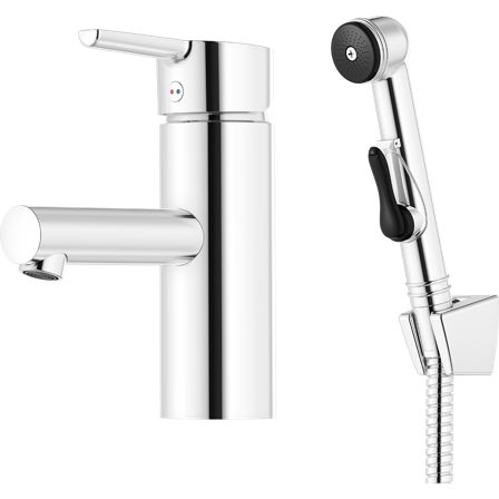 Mora MMIX II 333006 Servantarmatur med sidehånddusj, G10, krom, Baderom