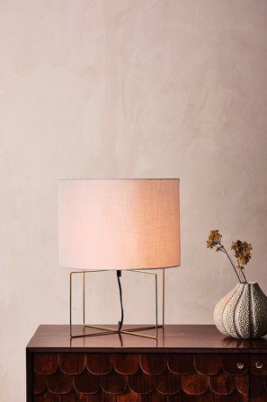 Jotex - DIEGO bordlampe Hvit/gull - Kjøp Bordlamper hos Jotex