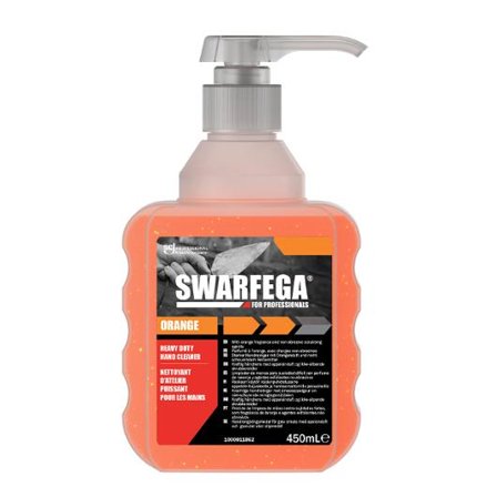 SWARFEGA Handrengöring Orange 450ml 6/krt - Lyreco - Städ och hygien - Tvål och hygien - Grovtvål