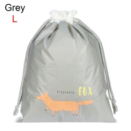 Snørepose Undertøj Sko Taske Grå L 36x45cm L 36x45cm