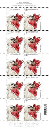 Belgien - Hane - Postfrisk ark