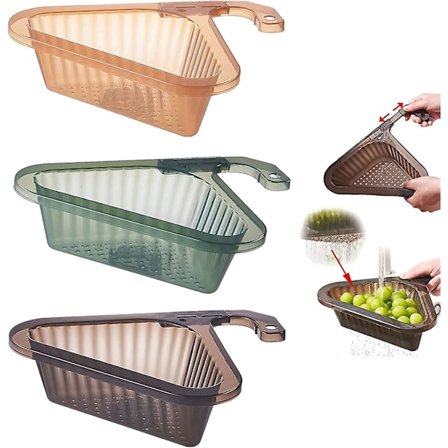 3 stk. Svaneafløbskurv Køkken Hængende Filtrerende Vask Afløbsholder Passer til Hængning på Hane Alle Vaske
