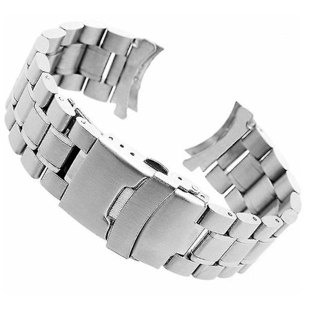 Böjd armband i rostfritt stål, metall, massivt, ersättningsspänne, 20-22 mm, 20 mm