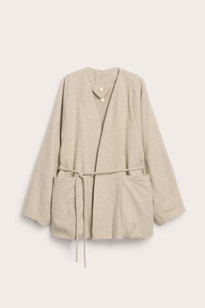 Kappahl | Kurtka z mieszanki wełny | Melanżowy beż