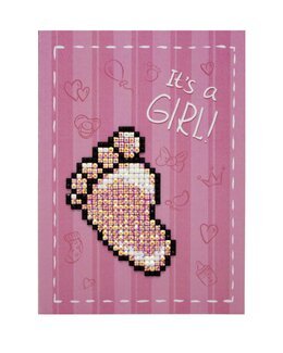 Diamond Painting Karte Mädchen