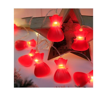 6M 40LED lyslenke med julefigurer, batteridrevet, for julepynt, feriepynt, utendørs pynt