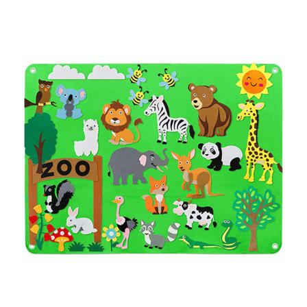 Gör-det-själv Filtleksaker Story Board Tecknat Mönster Baby Educational
