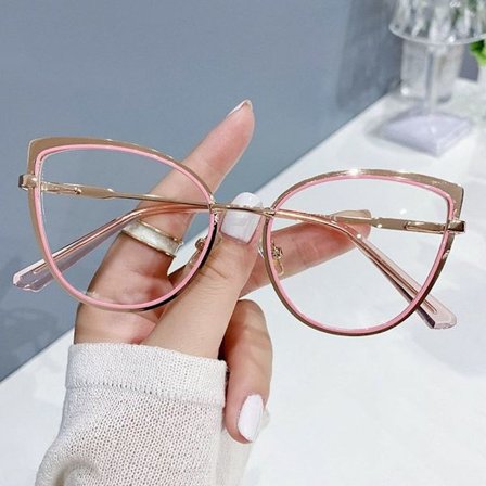 Anti-Blue Light Glasses Neliömäiset silmälasit PINK