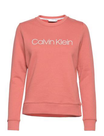 Core Logo Ls Sweatshirt Sweatshirt Trøje Lyserød Calvin Klein