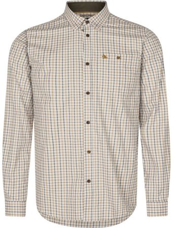 Seeland M's Oxford Shooting Shirt Classic Blue/Classic Brown Check - Seeland