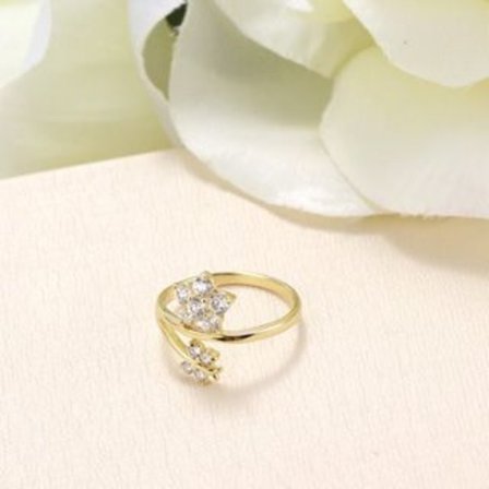 18K Guldfyllda Guld gulddoublé Filled CZ Ring