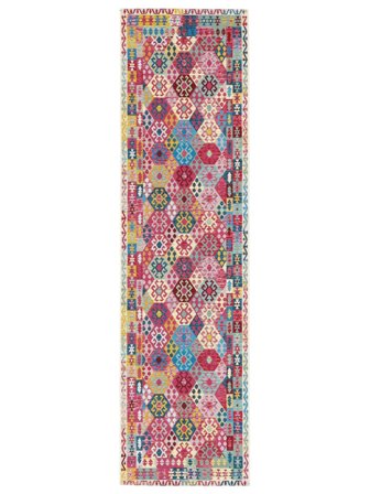Ruva Kilim Tappeto Per Interni/Esterni Lavable 80X300 Piccolo Multicolore Passatoia