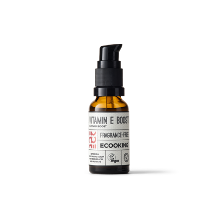 Ecooking E-Vitamin Boost 20 ml - Fugtgivende Serum med Antioxidanter, Beroligende og Regenererende Hudpleje