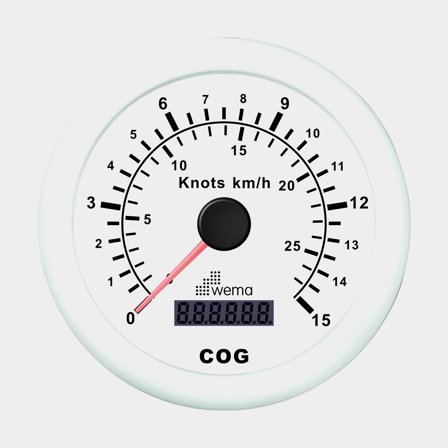 GPS-logg 15 knop vit