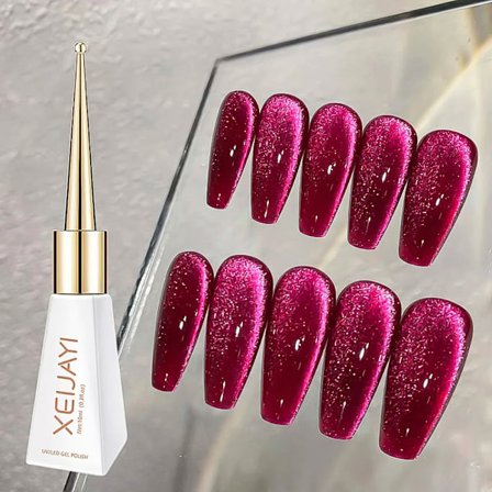 XEIJAYI Rosa Kattöga Gel Nagellack Keramisk Magnetisk Gel UV Semi-permanent Emaljer Lack Nagelmaterial För Professionella Gel