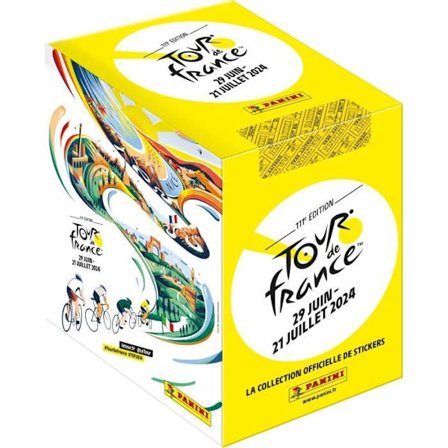 Dekalbox - PANINI - Officiell Tour de France 2024-kollektion - Innehåller 36 fickor med 5 klistermärken