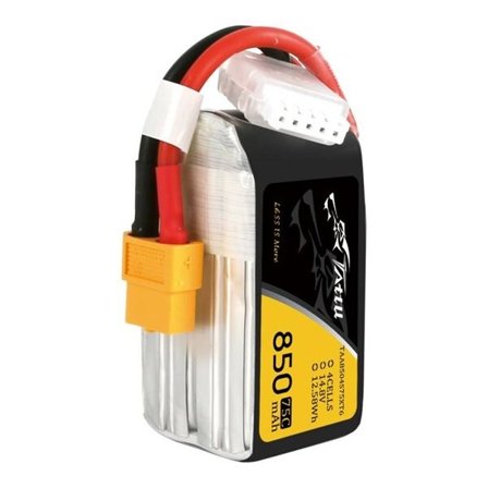 Tattu 850 mAh 14,8 V 75C 4S1P XT60-batteri