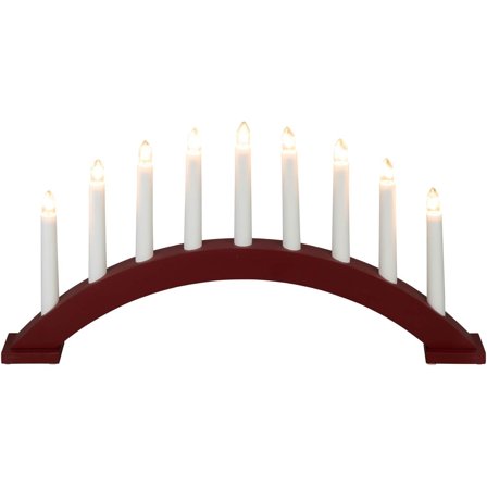 Konstsmide - Adventstake 3938-520 Matt mörkröd 9 ljus Rød