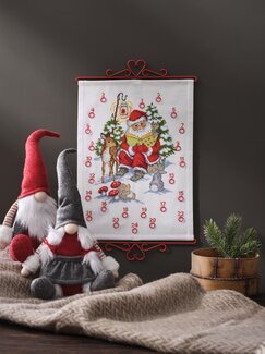 Stickpackung Kalender Lesender Weihnachtsmann - Permin