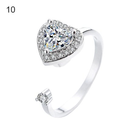 Unisex Ring - Drejelig, Justerbar, Skinnende, Galvaniseret, Angstlindrende Ring Smykke Gave