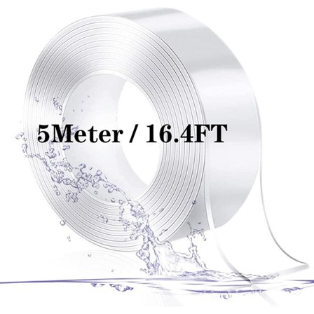 5 meter 2cm x 1mm Magic Nano Dubbelhäftande tejp Återanvändbar